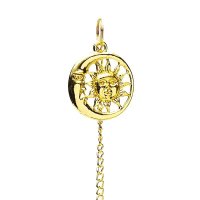 Metall, Pendel Guld Sol & Måne