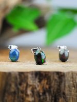 Opal, Svart Hänge med Sterling Silver HK