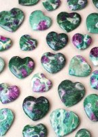 Fuchsite with Ruby, Hearts small Big Pack
