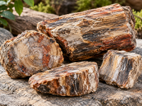 Petrified wood, log