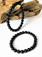 Turmalin, Svart Armband Rund Stor