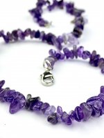 Amethyst, Necklace Chips Short