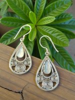 Earring, Sterling Silver with Mother of Pearl