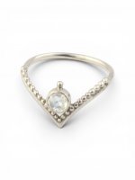 Månsten, Vit Ring i Sterling Silver