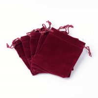 Velvet pouch, dark red Bigpack