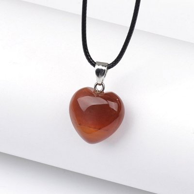 Carnelian, heart with necklace bigpack