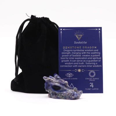 Sodalite, Dragon Skull Set