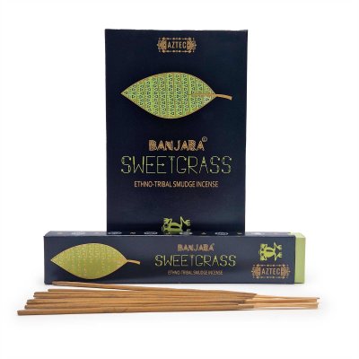 Incense Sticks, Banjara Aztec Sweetgrass Box