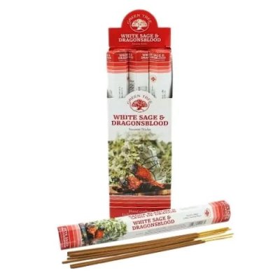 Rökelsepinnar, Green Tree White Sage & Dragonblood Box
