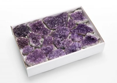 Amethyst, cluster Tray