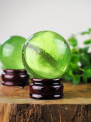 Fluorite, Green Apple Sphere