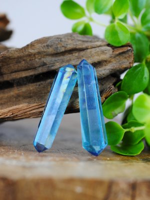 Aqua Aura kvarts, Äkta Spets DT