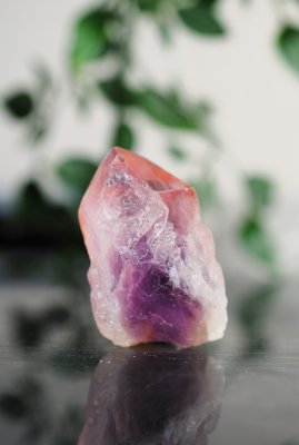 Pink Phantom Amethyst, Raw point