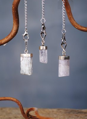 Kunzite, Pendant with Sterling Silver Big pack