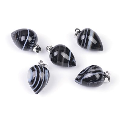 Agate, Black Pendant Drop bigpack