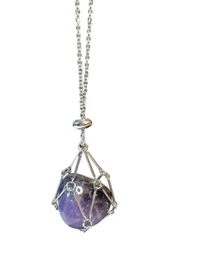 Necklace, with Bead cage Silver Big Pack