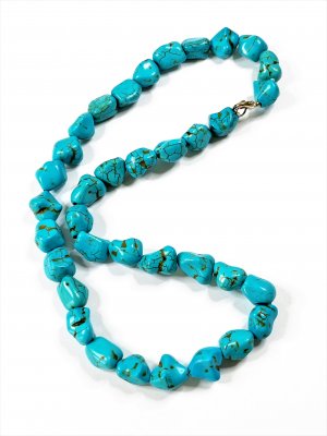 Turquoise, (Dyed) Necklace Nuggets Short