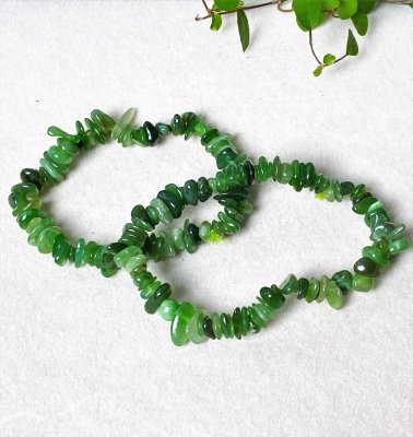 Jade, Nefrit Armband Chips Storpack