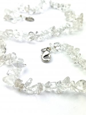 Rock Crystal, Necklace Chips Short Big pack