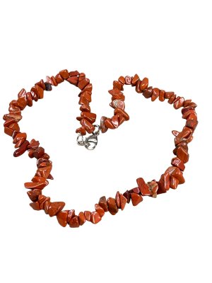 Jasper, Red Necklace Chips Short Bigpack