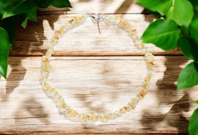 Citrin, Bränd Halsband Chips Kort
