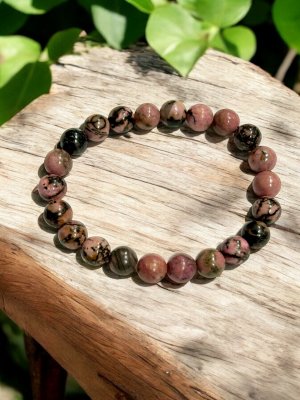 Rodonit, Armband Rund Storpack