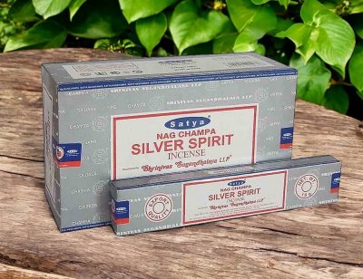 Incense Sticks, Satya Nag Champa Silver Spirit Box