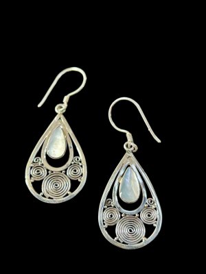 Earring, Sterling Silver with Mother of Pearl
