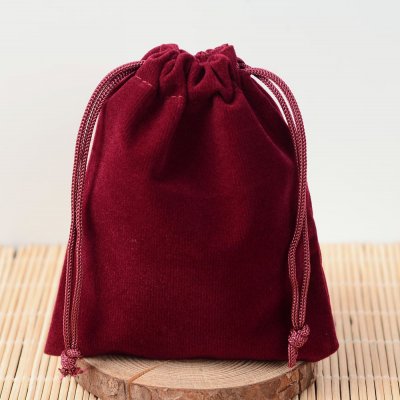 Velvet pouch, dark red Bigpack