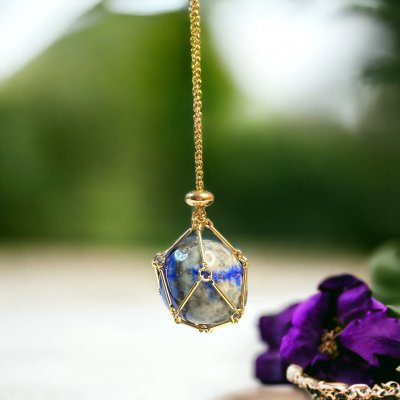 Necklace, with Bead cage Gold Bigpack